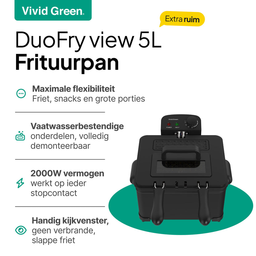 Frituurpan - 5 Liter - 3 Manden - Friteuse