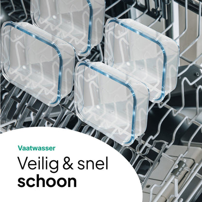 Vershoudbakjes Glas - 10 stuks - Meal Prep Bakjes - Diepvriesbakjes