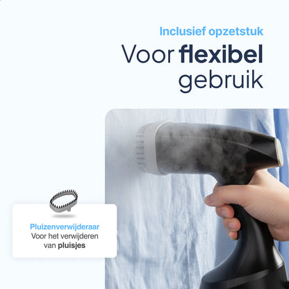 Kledingstomer - Krachtige Handstomer 1800W - Stoomapparaat Kleding - Steamer - Zwart
