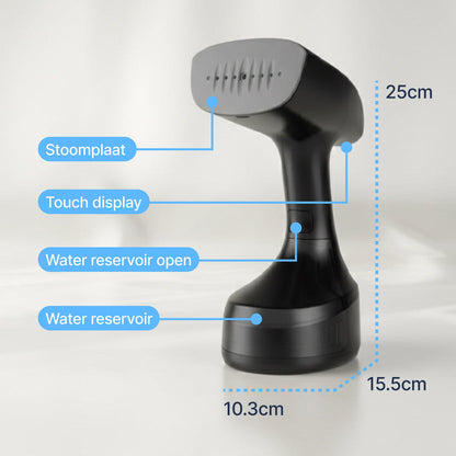 Kledingstomer - Krachtige Handstomer 1800W - Stoomapparaat Kleding - Steamer - Zwart