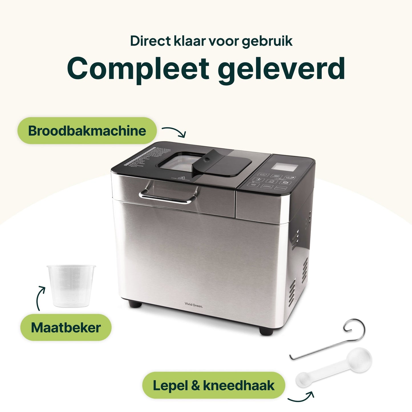 Broodbakmachine - Warmhoudfunctie & Timer - 600W - RVS