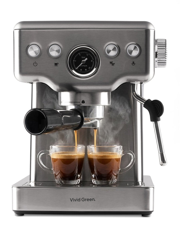 Espressomachine - 20 Bar - Pistonmachine met stoompijpje