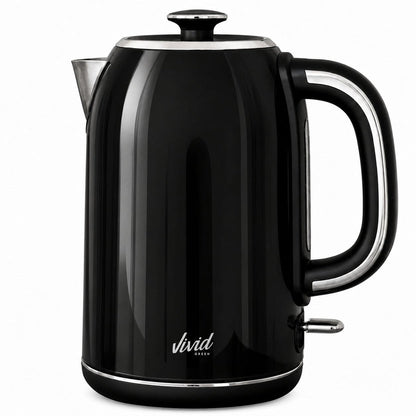 Luxe Waterkoker Retro Design - Zwart