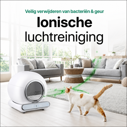 Automatische kattenbak -Zelfreinigende Kattenbak Inclusief App - 65L - 4 standen