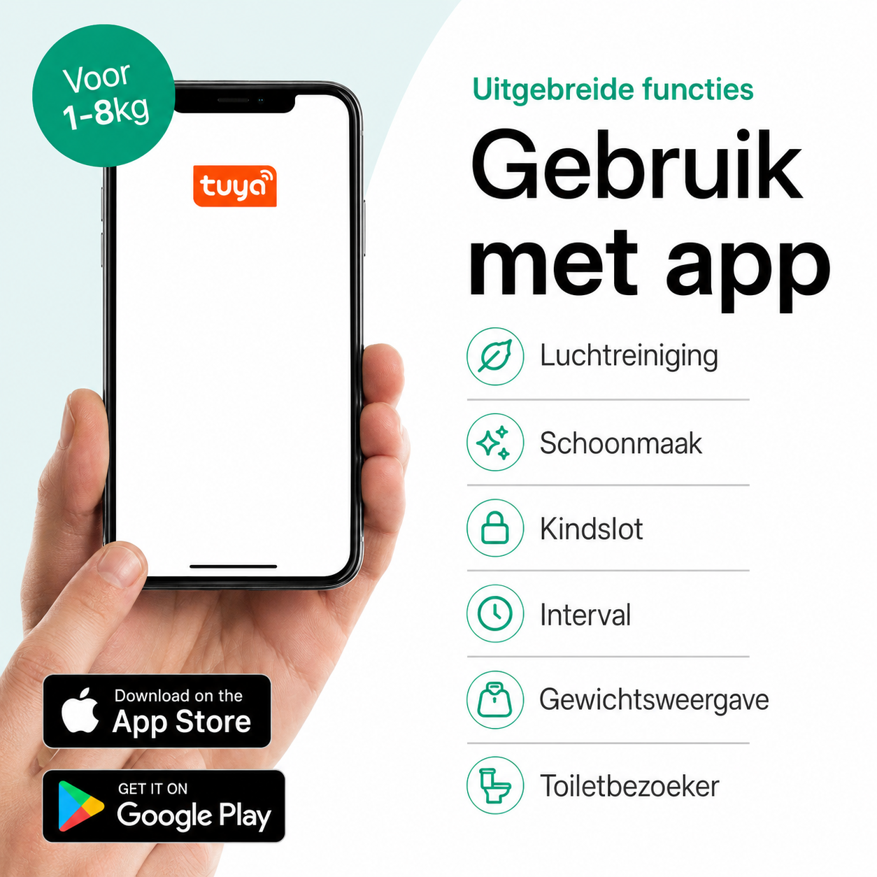 Automatische kattenbak -Zelfreinigende Kattenbak Inclusief App - 65L - 4 standen