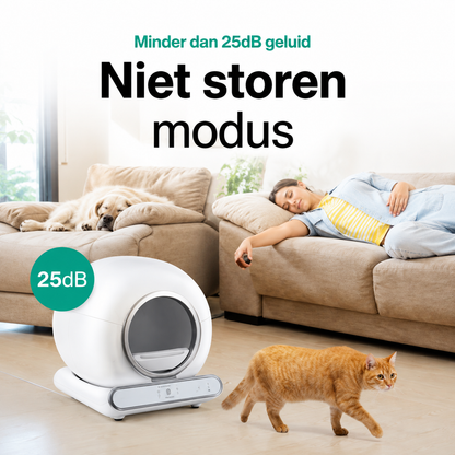 Automatische kattenbak -Zelfreinigende Kattenbak Inclusief App - 65L - 4 standen