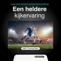 Beamer 10.000 Lumen - 1080P Full HD - Wifi Projector - Streamen vanaf je telefoon - Mini Beamer - Beamers - IOS & Android - Smart - Wit