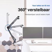 Microfoon met arm - USB - Gaming - Podcast - PC - Met plopkap en ruisfilter - Zwart