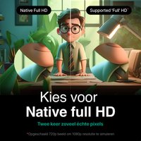 Beamer 10.000 Lumen - 1080P Full HD - Wifi Projector - Streamen vanaf je telefoon - Mini Beamer - Beamers - IOS & Android - Smart - Wit